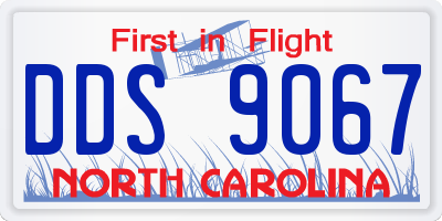 NC license plate DDS9067
