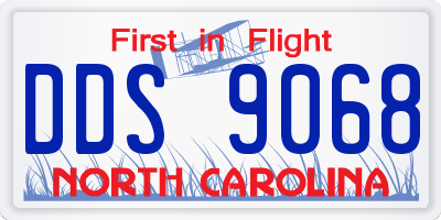NC license plate DDS9068