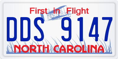 NC license plate DDS9147