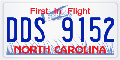 NC license plate DDS9152