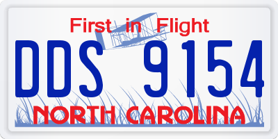 NC license plate DDS9154
