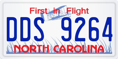 NC license plate DDS9264