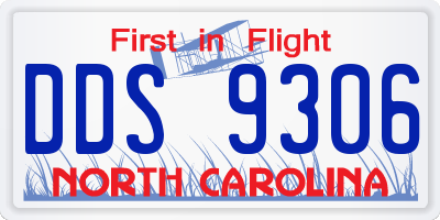 NC license plate DDS9306