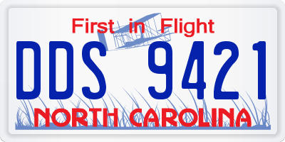 NC license plate DDS9421