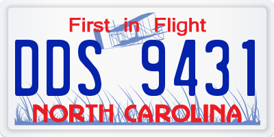 NC license plate DDS9431