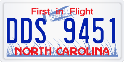 NC license plate DDS9451