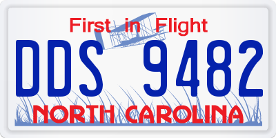 NC license plate DDS9482