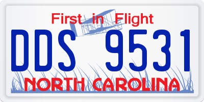 NC license plate DDS9531