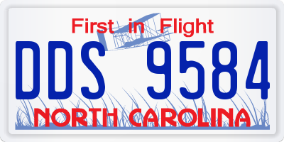 NC license plate DDS9584