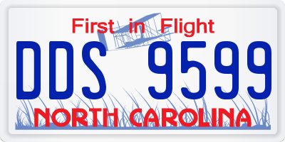 NC license plate DDS9599