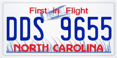 NC license plate DDS9655