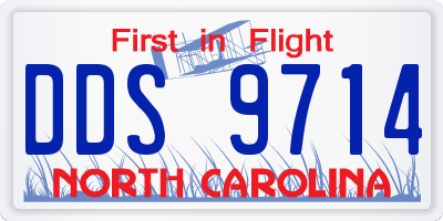 NC license plate DDS9714