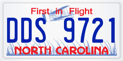 NC license plate DDS9721
