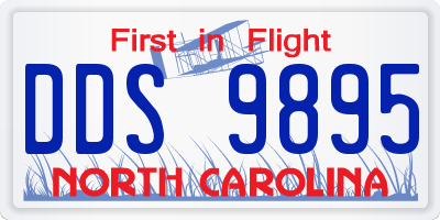 NC license plate DDS9895