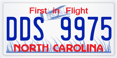 NC license plate DDS9975
