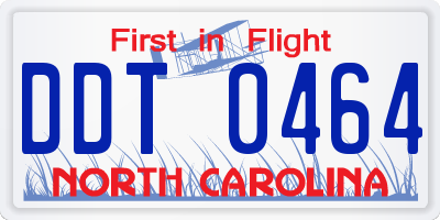 NC license plate DDT0464