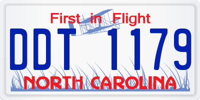 NC license plate DDT1179