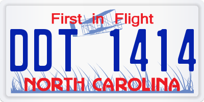 NC license plate DDT1414