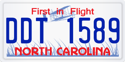 NC license plate DDT1589
