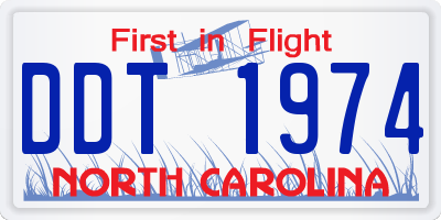 NC license plate DDT1974