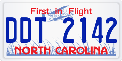 NC license plate DDT2142