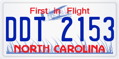 NC license plate DDT2153