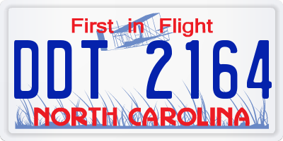 NC license plate DDT2164