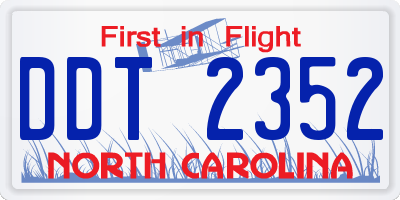 NC license plate DDT2352
