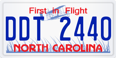 NC license plate DDT2440