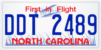 NC license plate DDT2489