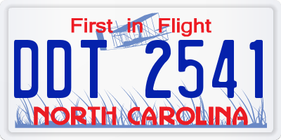 NC license plate DDT2541