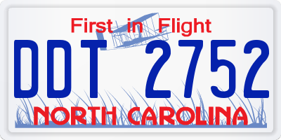 NC license plate DDT2752