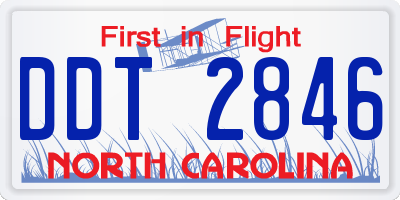 NC license plate DDT2846