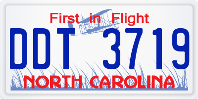NC license plate DDT3719