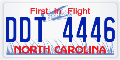 NC license plate DDT4446