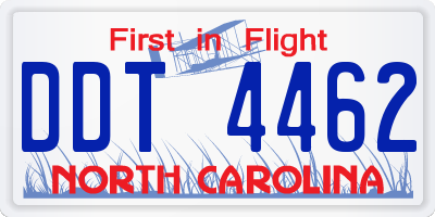 NC license plate DDT4462