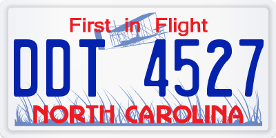 NC license plate DDT4527