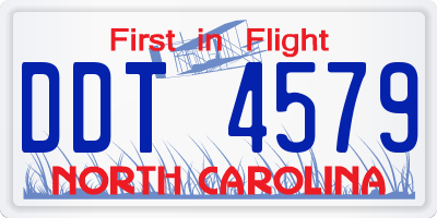 NC license plate DDT4579