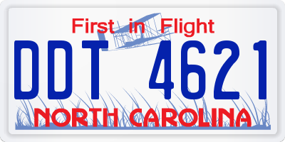 NC license plate DDT4621