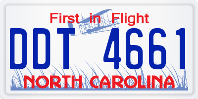 NC license plate DDT4661
