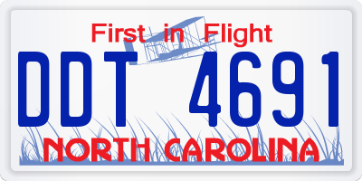 NC license plate DDT4691