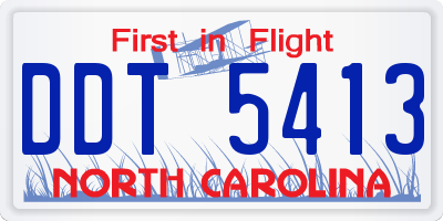 NC license plate DDT5413