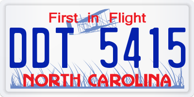 NC license plate DDT5415