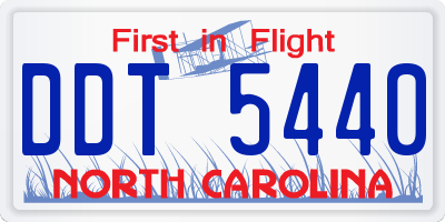 NC license plate DDT5440