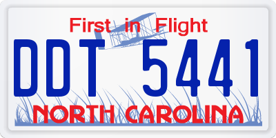 NC license plate DDT5441