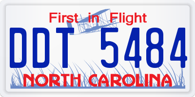 NC license plate DDT5484