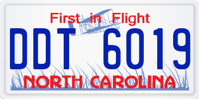 NC license plate DDT6019