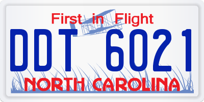 NC license plate DDT6021