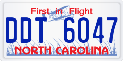 NC license plate DDT6047