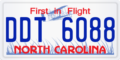 NC license plate DDT6088
